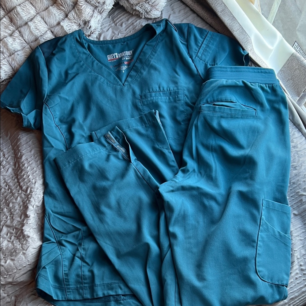 Grey's Anatomy Caribbean Blue Scrub Set